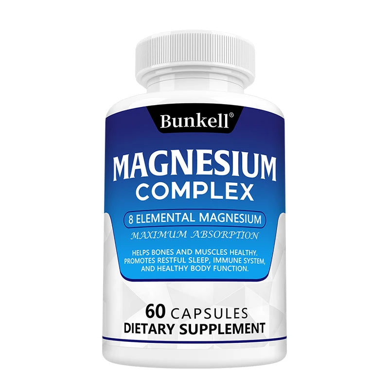 Magnesium Complex - Magnesium Glycinate, Magnesium Malate, Supports Muscle, Bone Health, Sleep Quality, Relieves Anxiety
